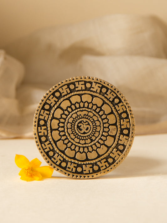 Brass Round Pooja Chowki/Patla