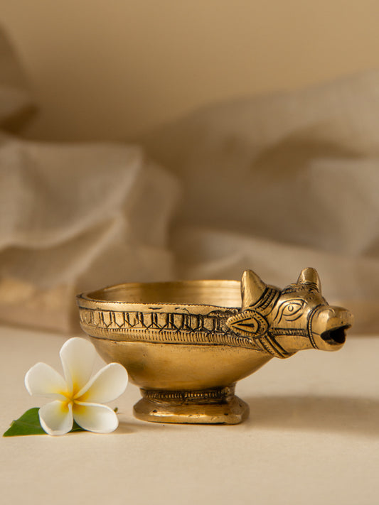 Brass Nandi Diya
