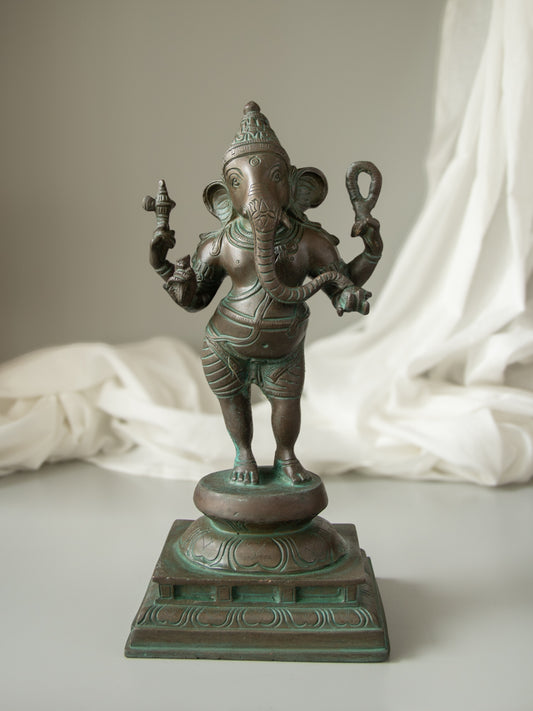 Standing Ganesha Brass Idol